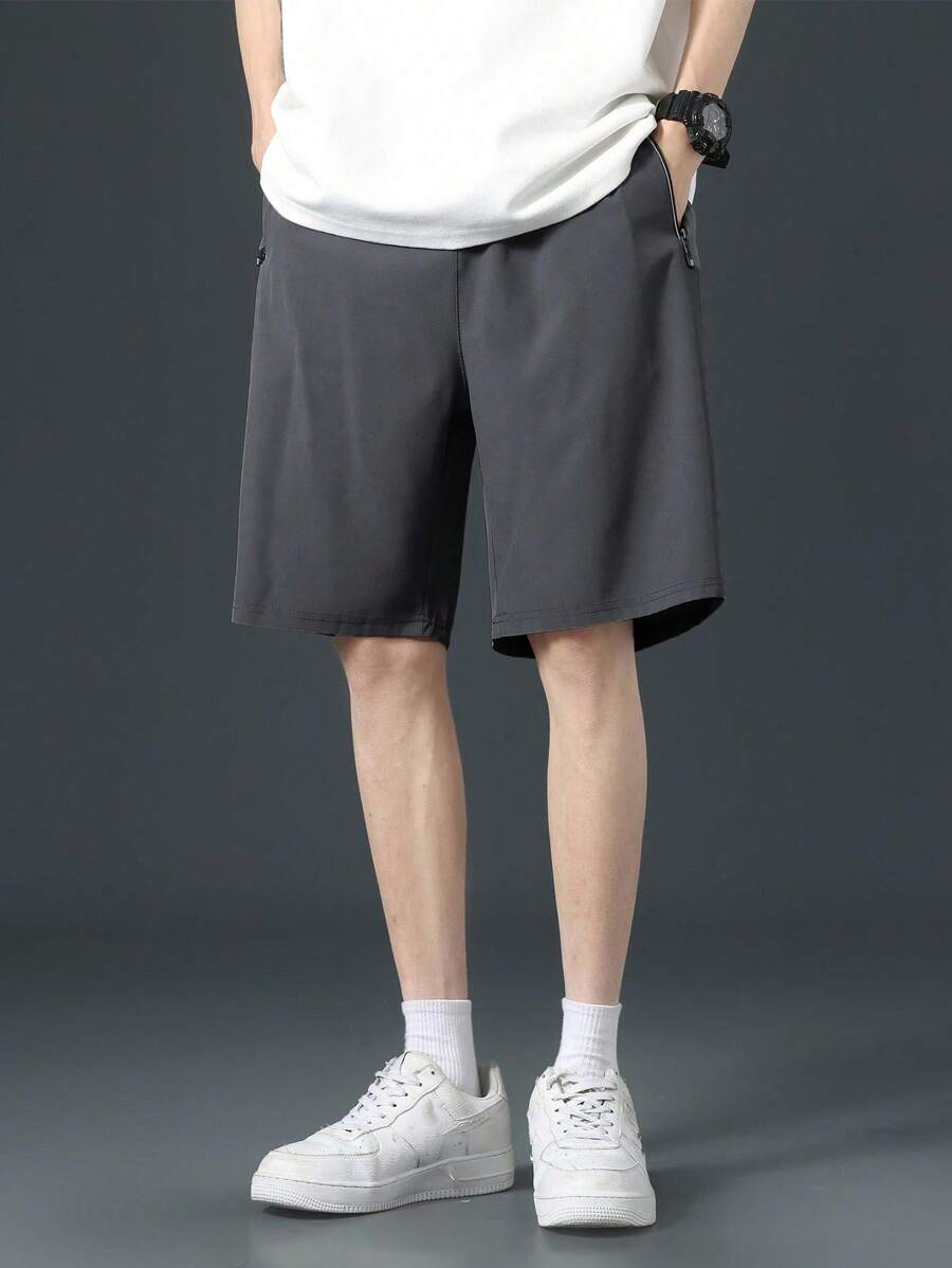 Bermuda taille haute à cordon de serrage et séchage rapide – Coupe athlétique pour homme