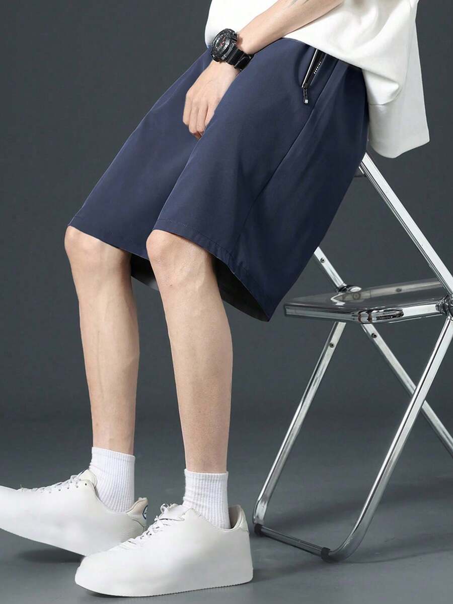 Bermuda taille haute à cordon de serrage et séchage rapide – Coupe athlétique pour homme