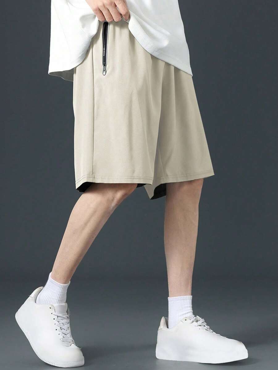 Bermuda taille haute à cordon de serrage et séchage rapide – Coupe athlétique pour homme