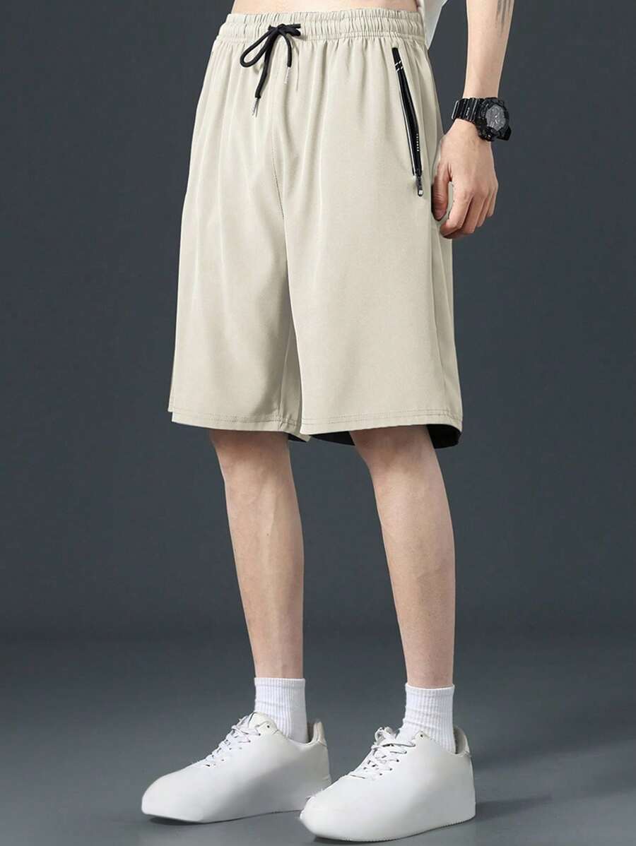 Bermuda taille haute à cordon de serrage et séchage rapide – Coupe athlétique pour homme