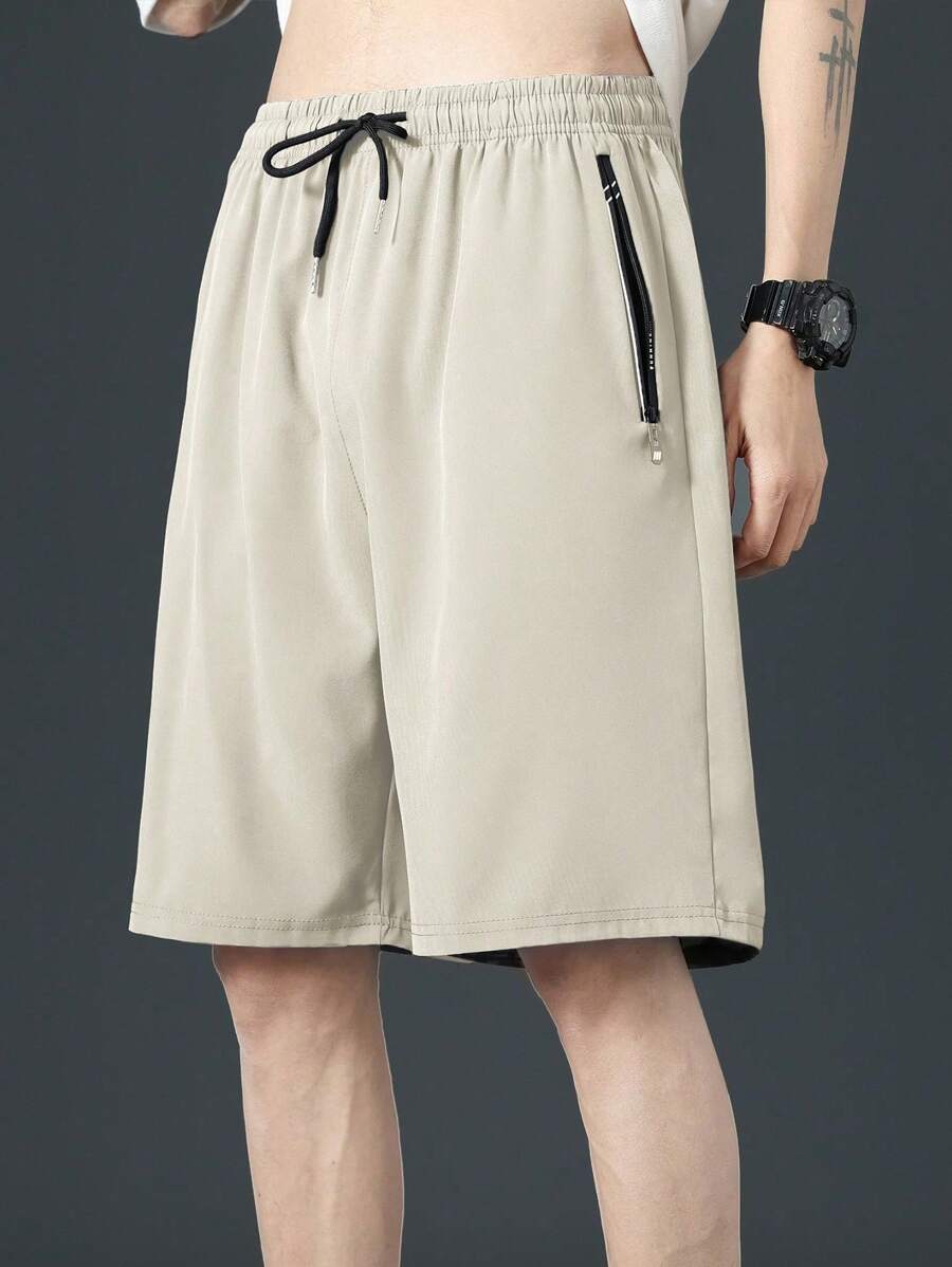 Bermuda taille haute à cordon de serrage et séchage rapide – Coupe athlétique pour homme
