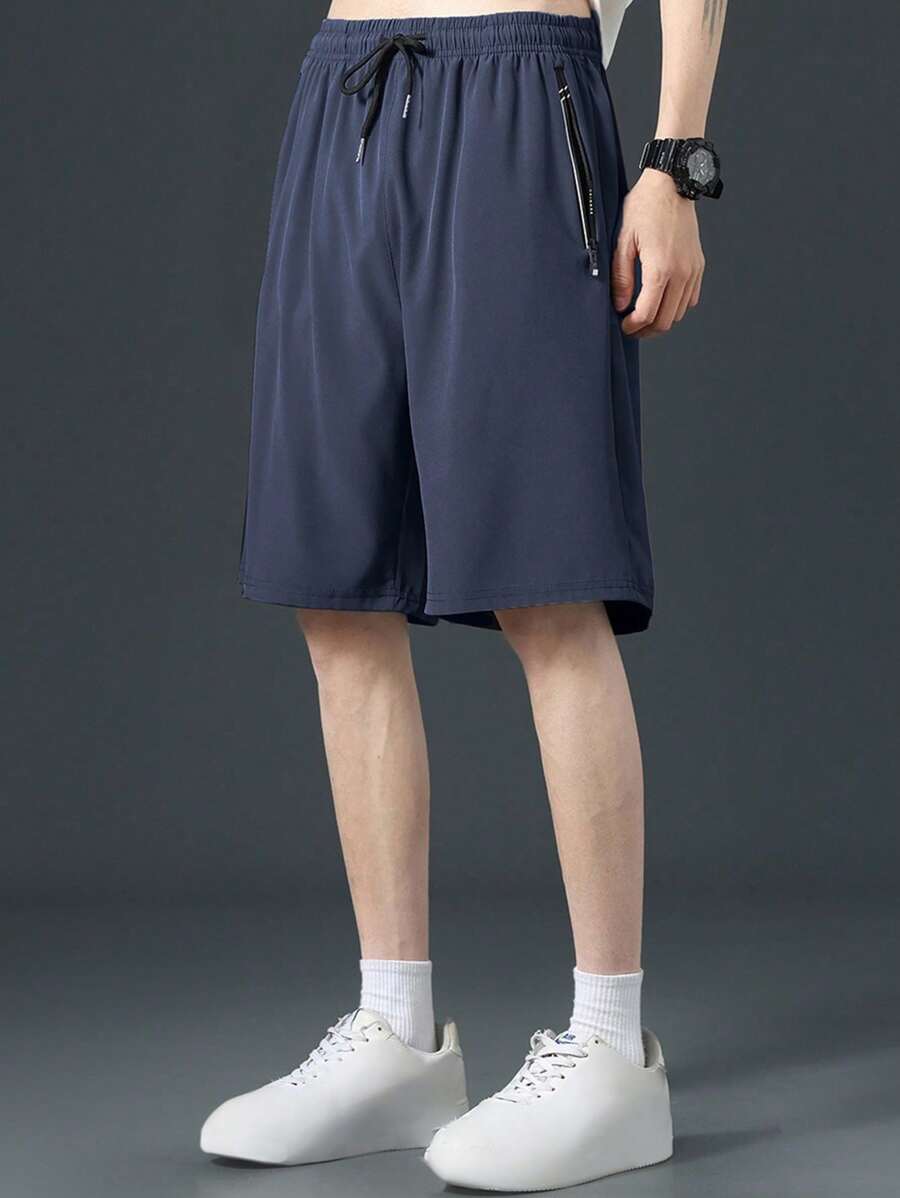 Bermuda taille haute à cordon de serrage et séchage rapide – Coupe athlétique pour homme