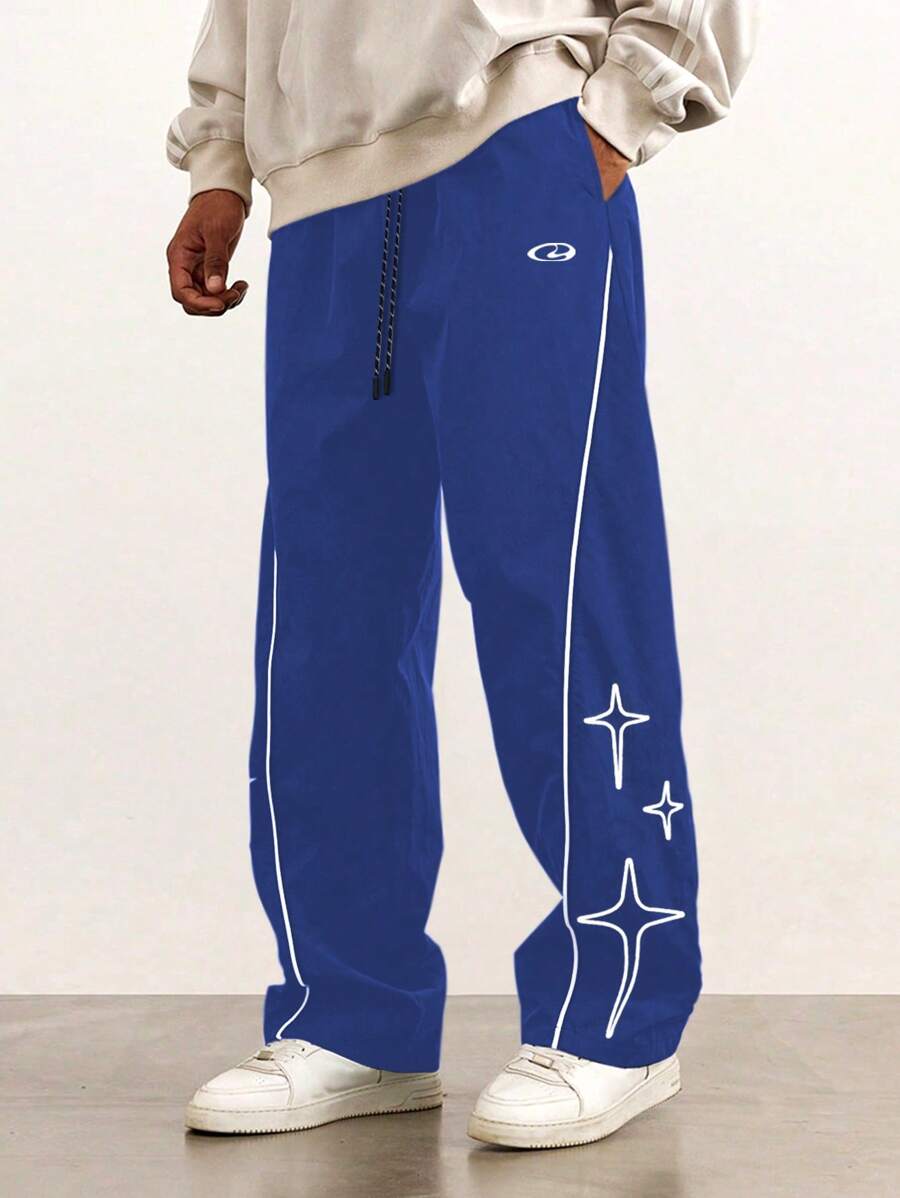 Pantalon de survêtement élégant avec patchs contrastés pour hommes