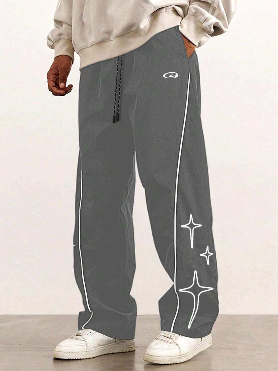 Pantalon de survêtement élégant avec patchs contrastés pour hommes