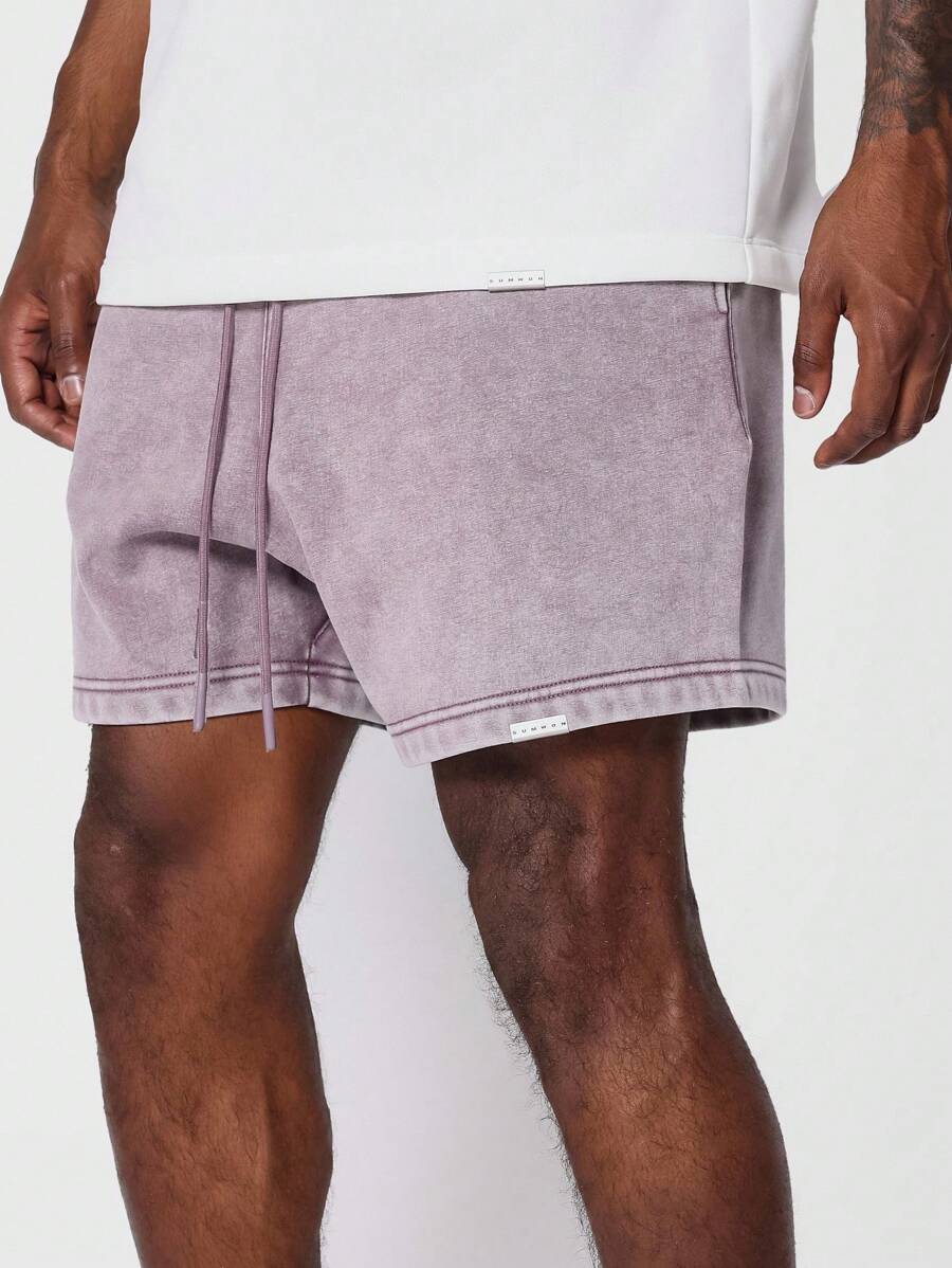 Bermuda athlétique taille haute à entrejambe bas – Style détente pour homme