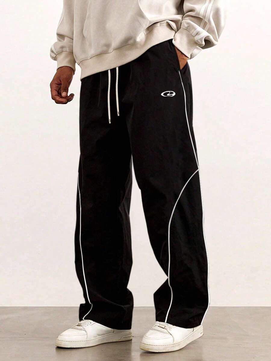 Pantalon de survêtement élégant avec patchs contrastés pour hommes
