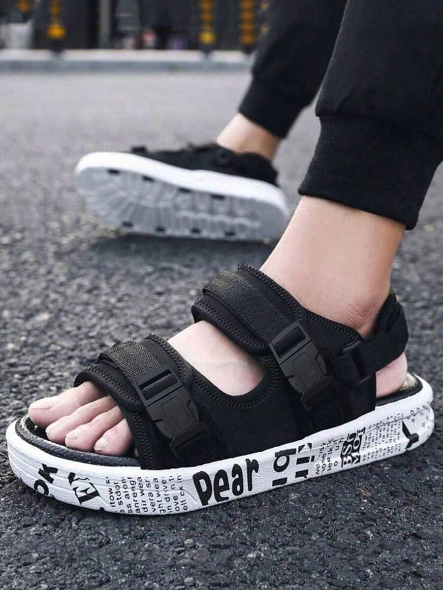 Sandales de pêcheur durables à enfiler – Tenue de plage décontractée pour homme