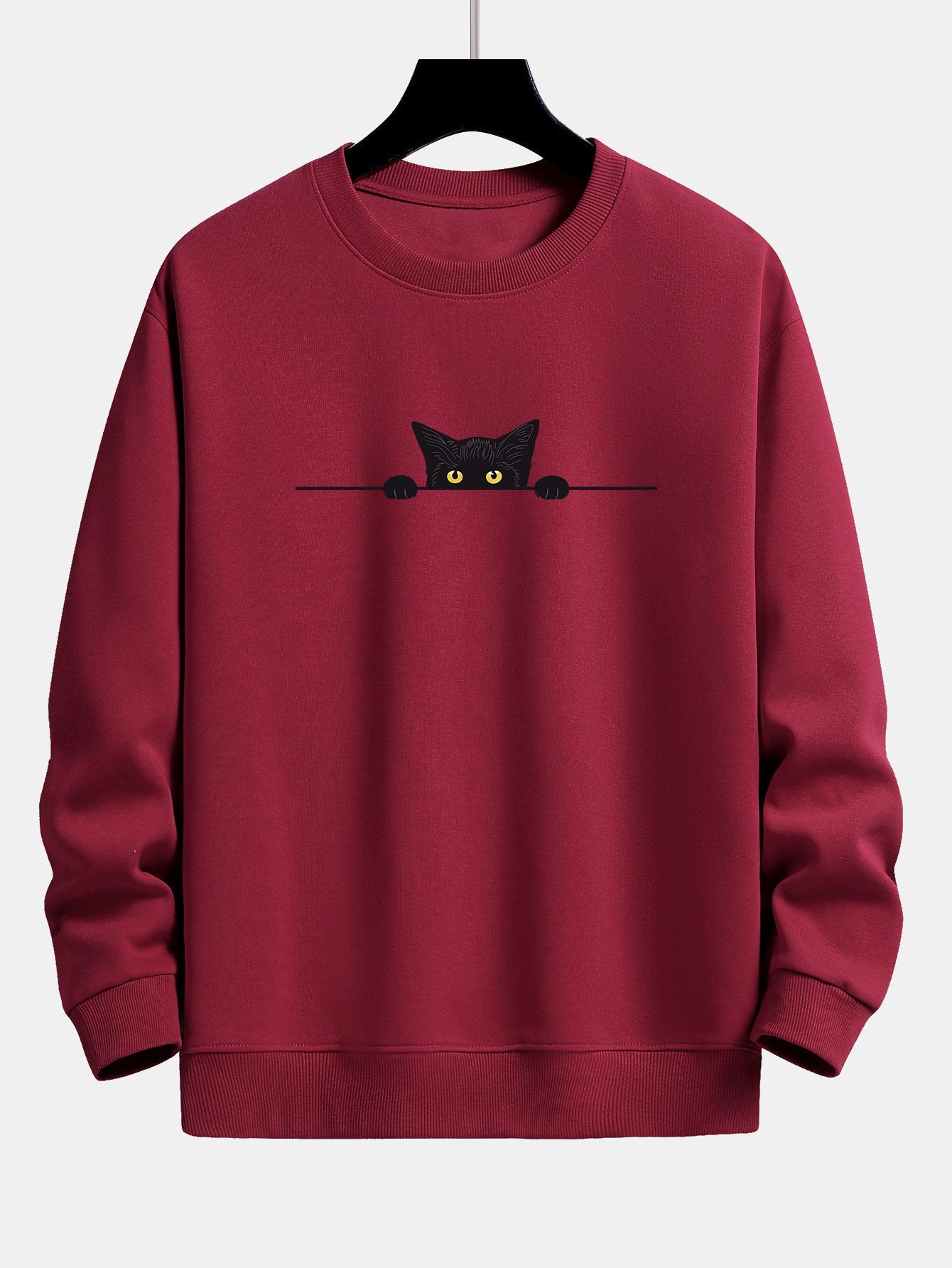 Pulls décontractés à imprimé chat graphique – Pulls pour homme