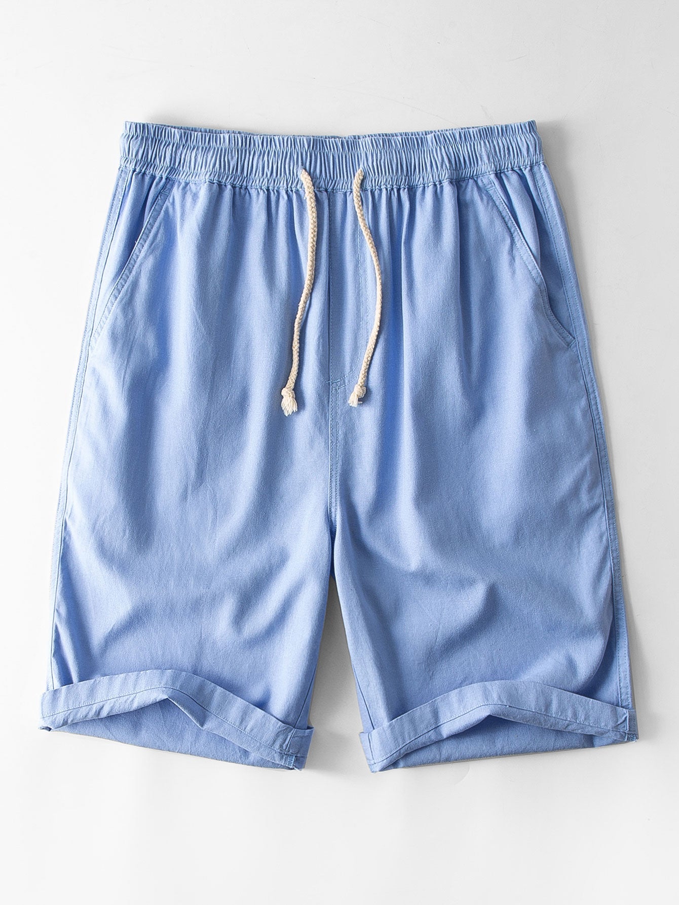 Bermuda ajusté en mélange lin-coton – Tenue d'été pour homme