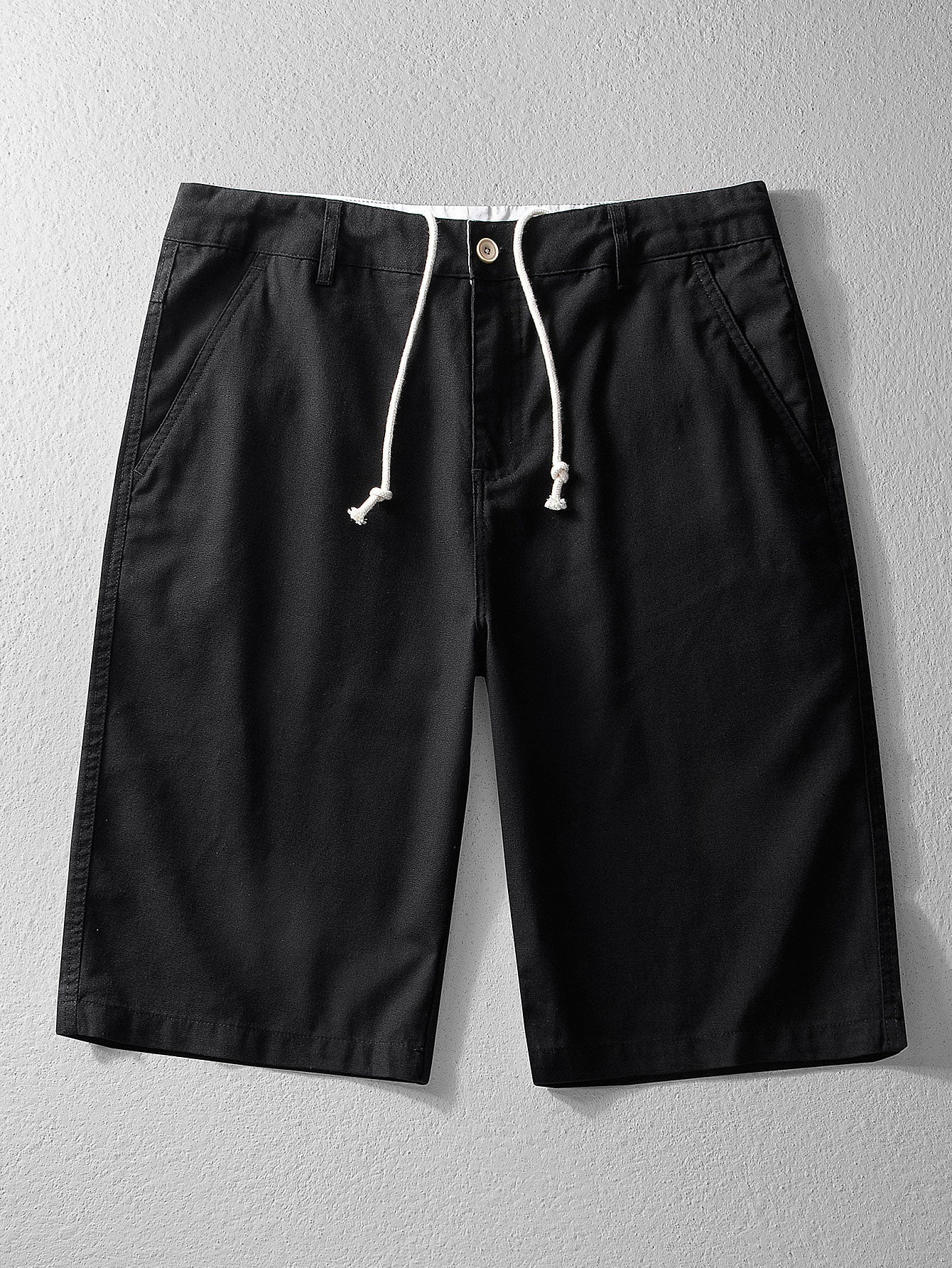 Short bermuda ajusté en mélange lin-coton – Tenue de ville homme