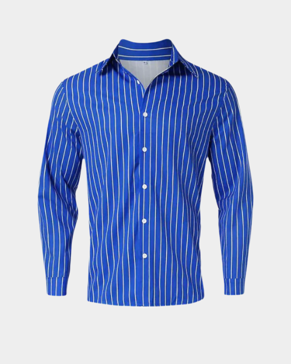 Chemise rayée décontractée et respirante à manches longues pour homme