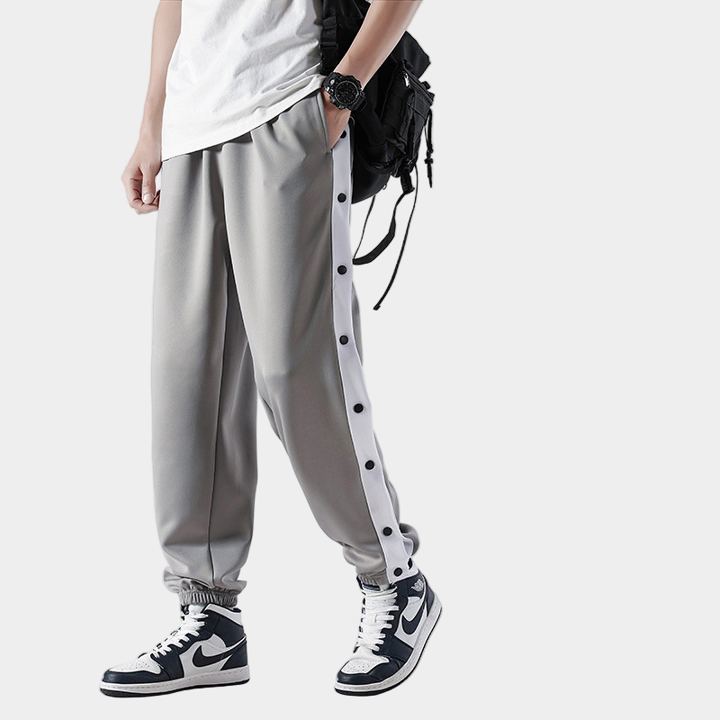 Pantalon de survêtement à boutons-pression – Style urbain décontracté