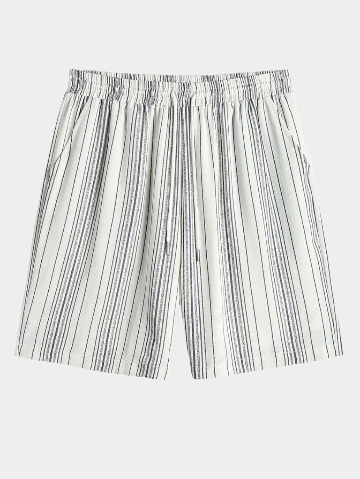 Shorts décontractés à rayures avec cordon style vacances d’été pour hommes