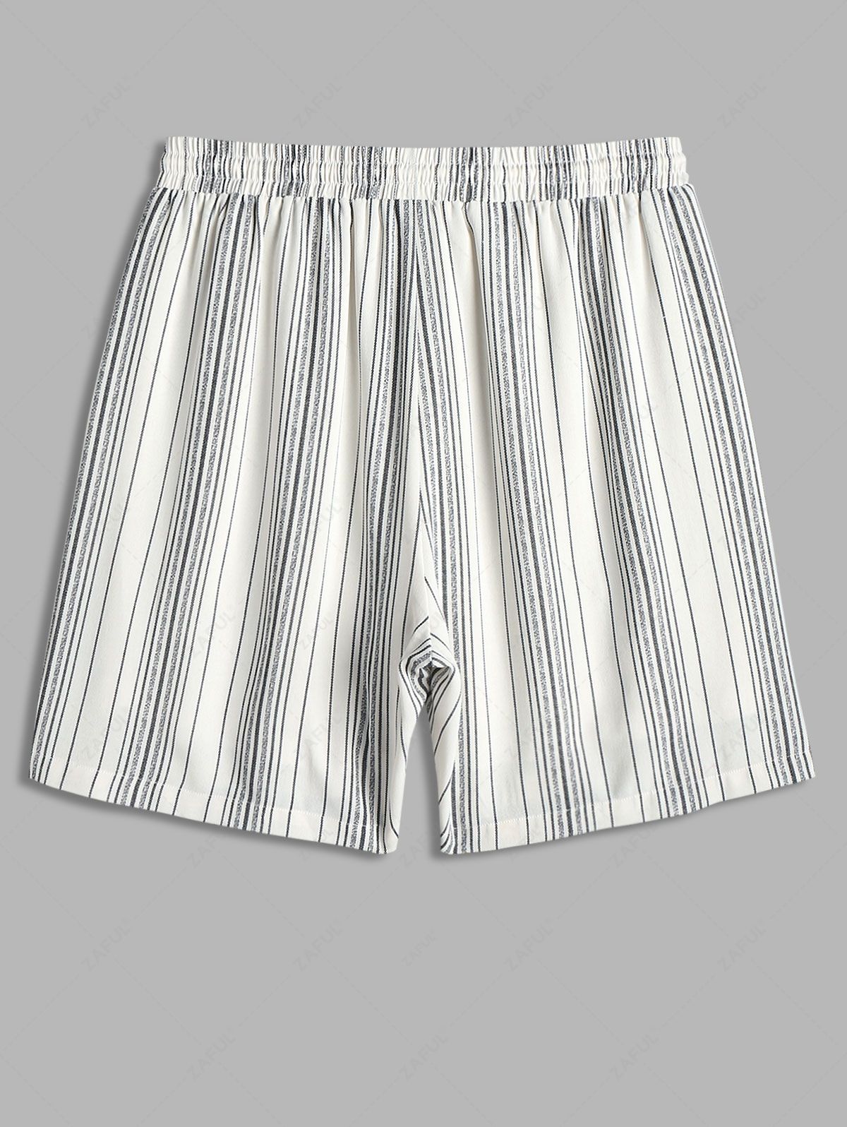 Shorts décontractés à rayures avec cordon style vacances d’été pour hommes