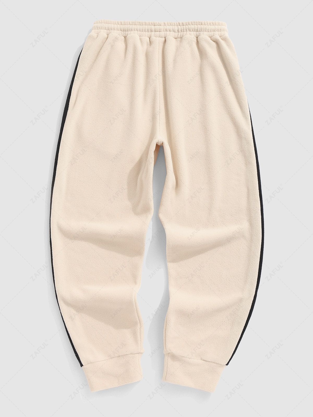 Pantalon de survêtement décontracté vintage et moelleux avec broderie de lettres