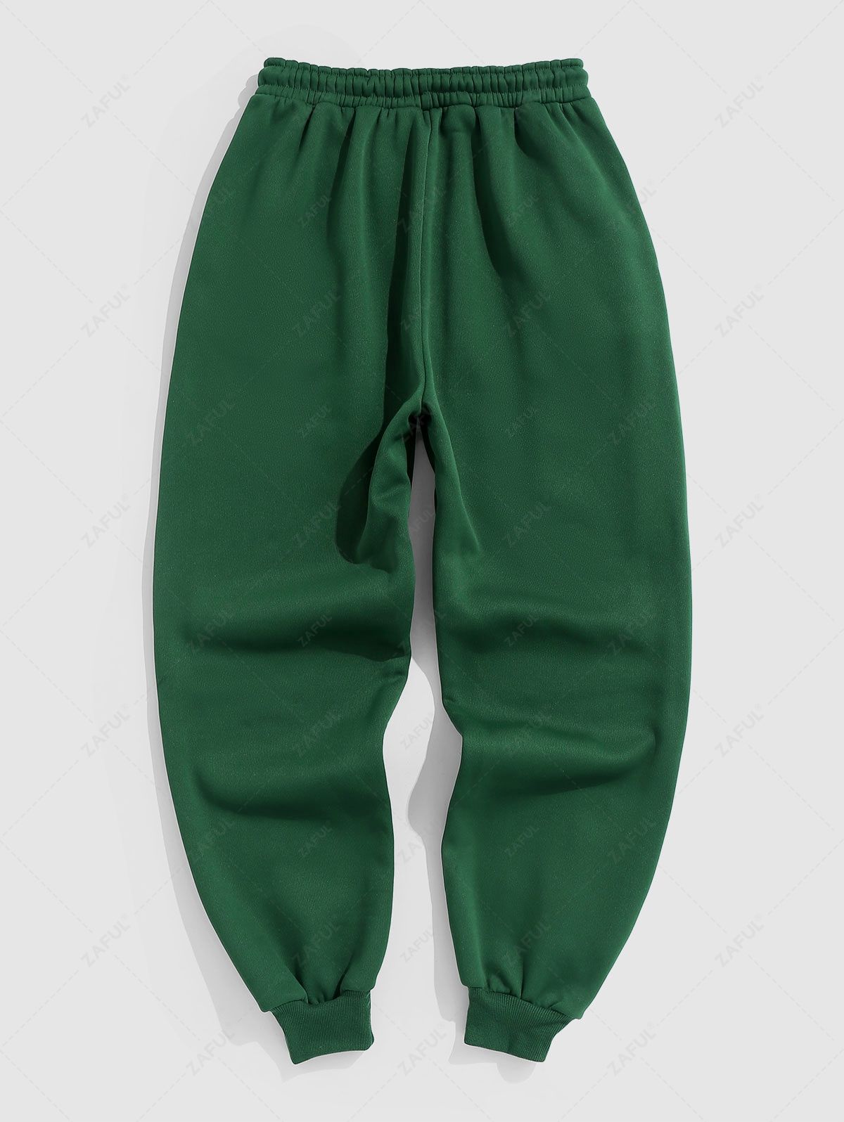 Pantalon de survêtement à cordon de serrage doublé polaire de style japonais minimaliste