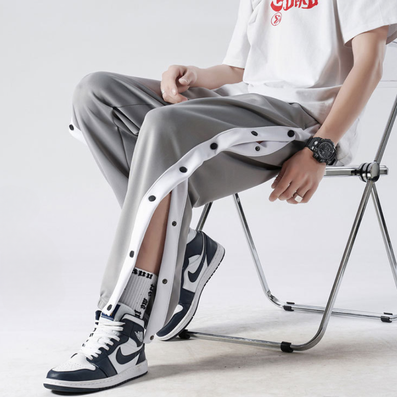 Pantalon de survêtement à boutons-pression – Style urbain décontracté
