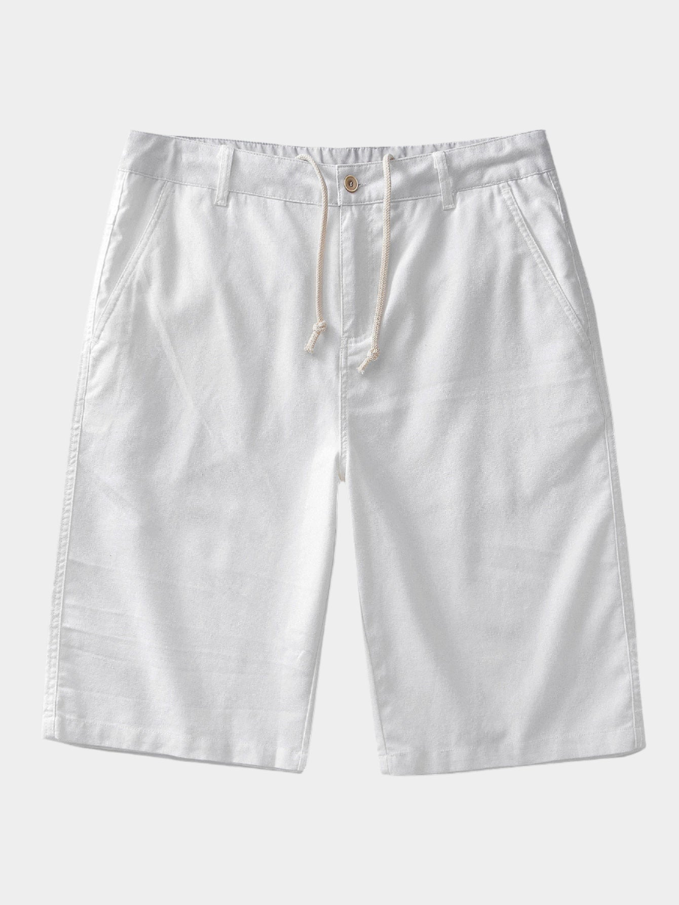 Short bermuda ajusté en mélange lin-coton – Tenue de ville homme