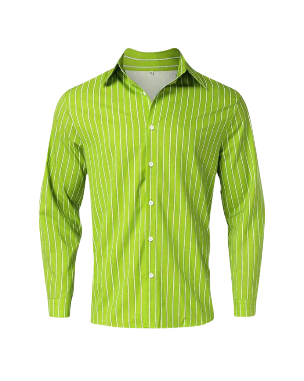 Chemise rayée décontractée et respirante à manches longues pour homme