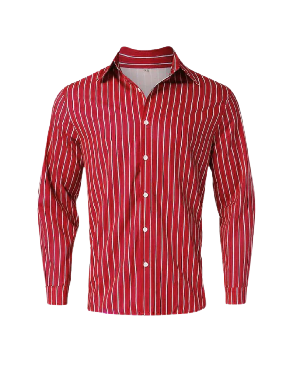 Chemise rayée décontractée et respirante à manches longues pour homme