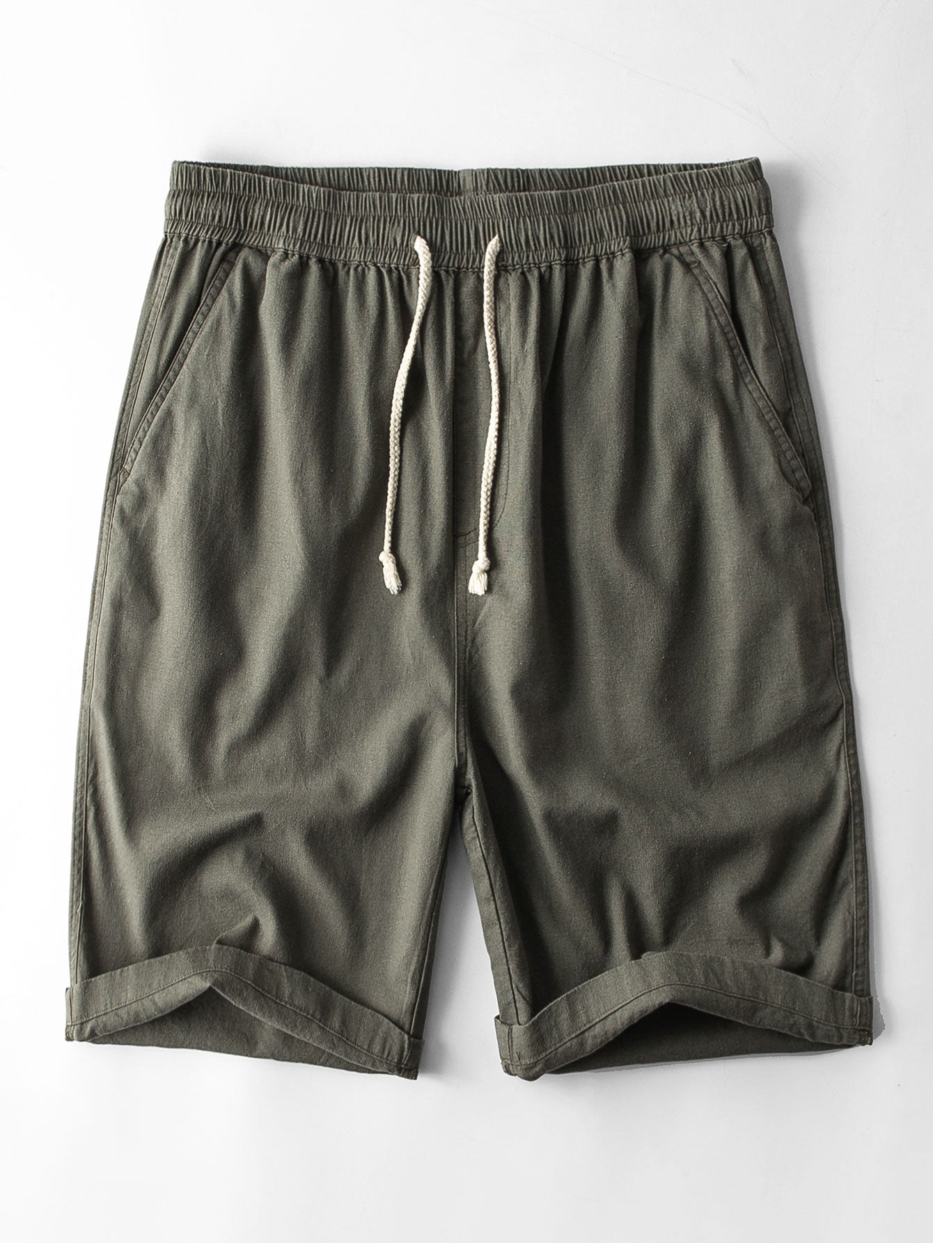 Bermuda ajusté en mélange lin-coton – Tenue d'été pour homme
