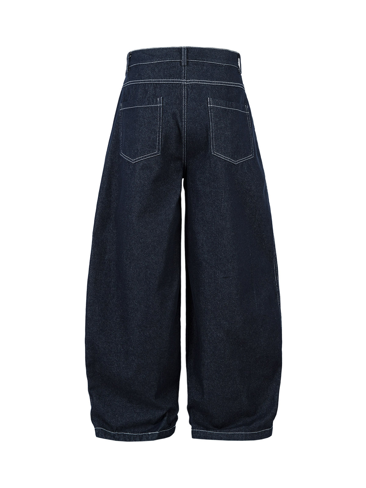 Pantalon ample plissé avec coutures contrastées pour homme
