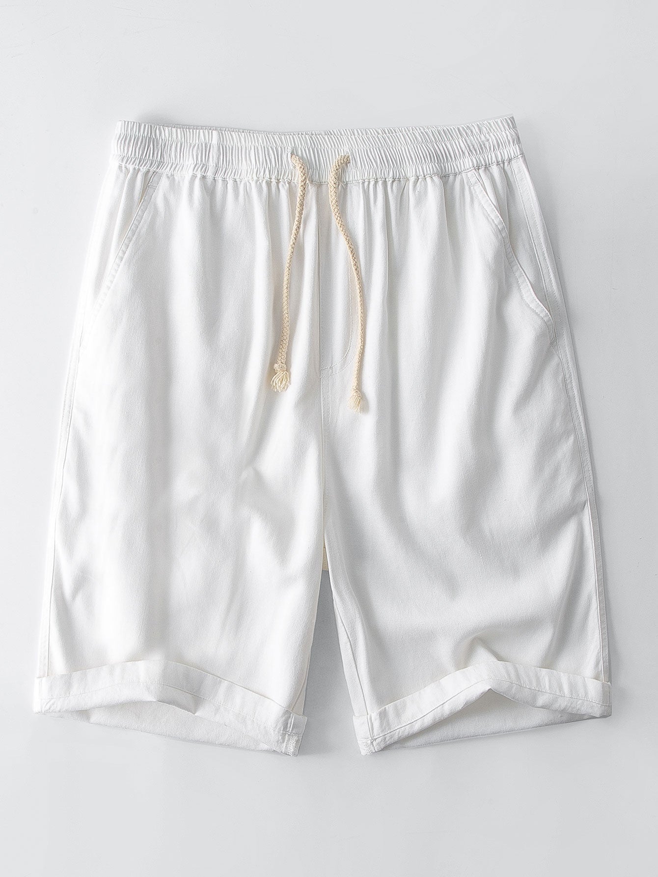 Bermuda ajusté en mélange lin-coton – Tenue d'été pour homme