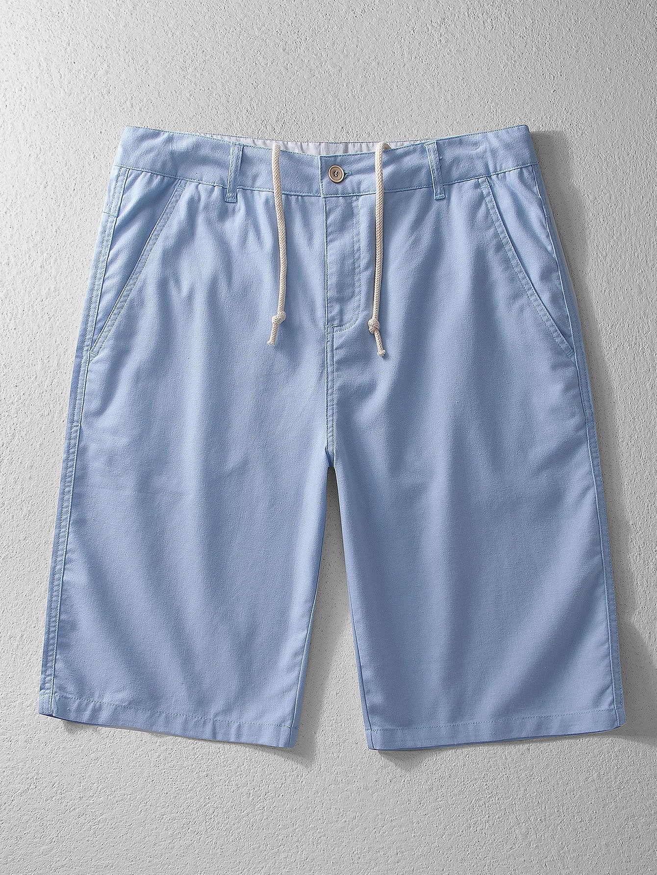 Short bermuda ajusté en mélange lin-coton – Tenue de ville homme