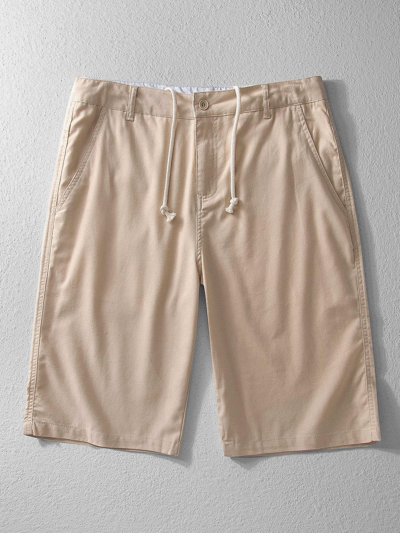 Short bermuda ajusté en mélange lin-coton – Tenue de ville homme