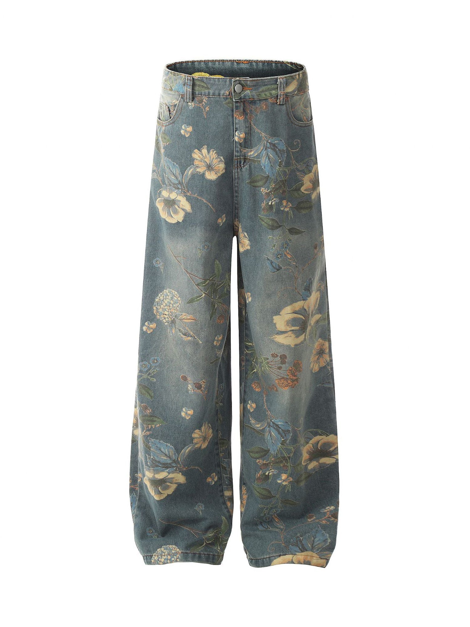 Pantalon ample à imprimé floral pour homme - Style streetwear