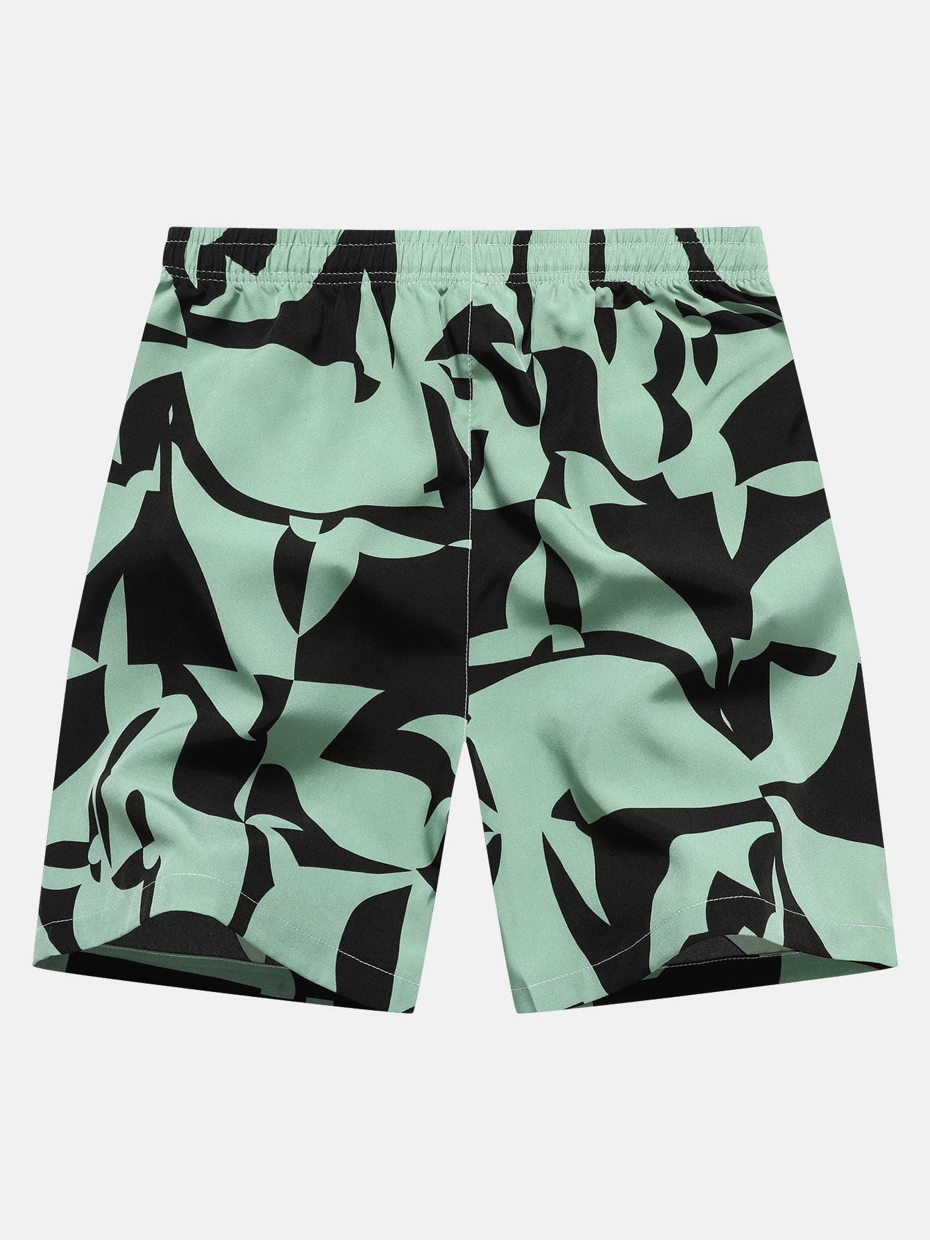 Short bermuda à poches zippées et imprimé color block pour homme