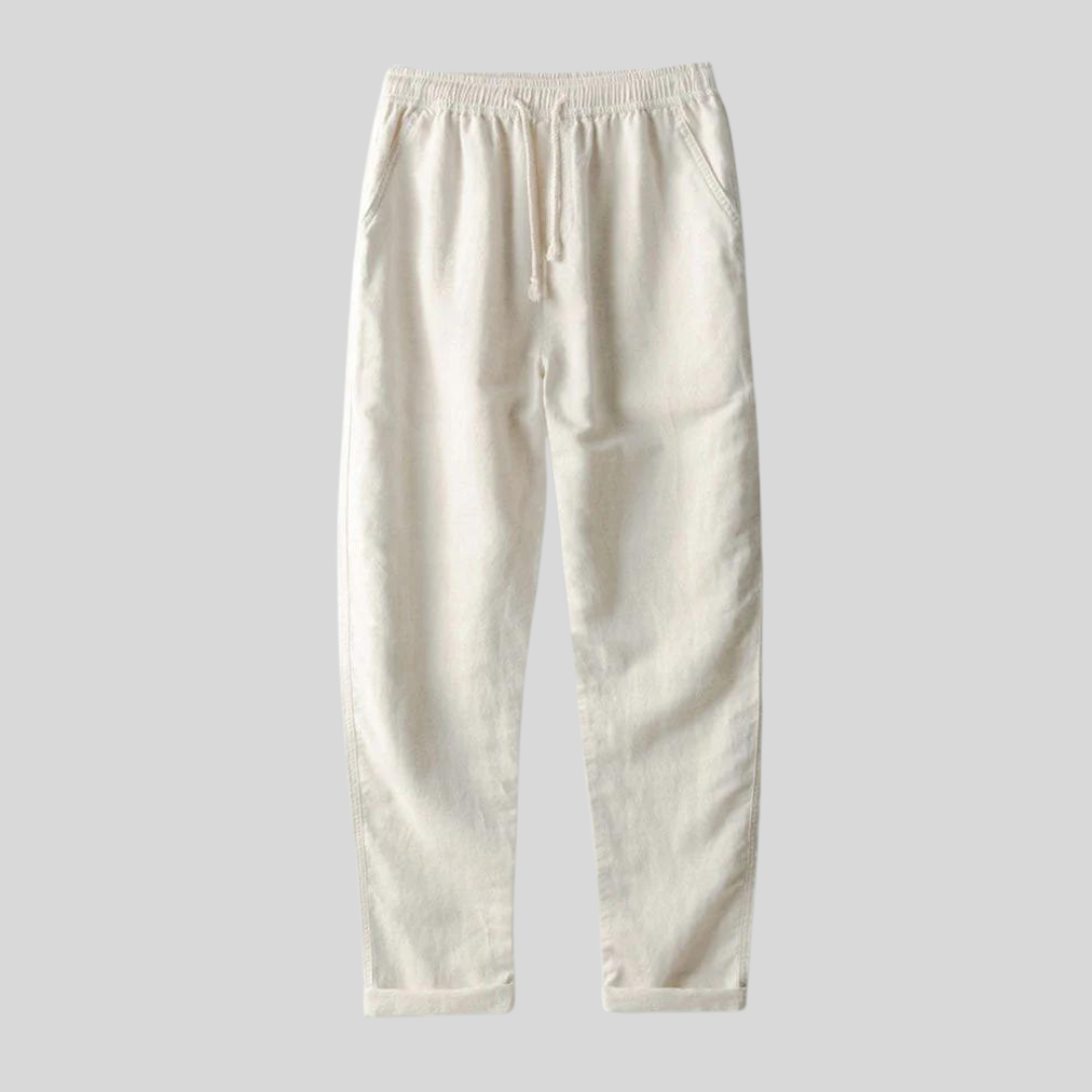 Ensemble chemise et pantalon en lin de luxe pour homme – Vêtements d'été respirants