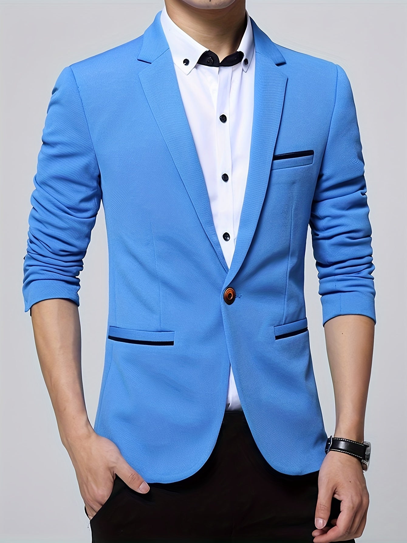 Blazer sur mesure à un bouton pour homme – Coupe élégante