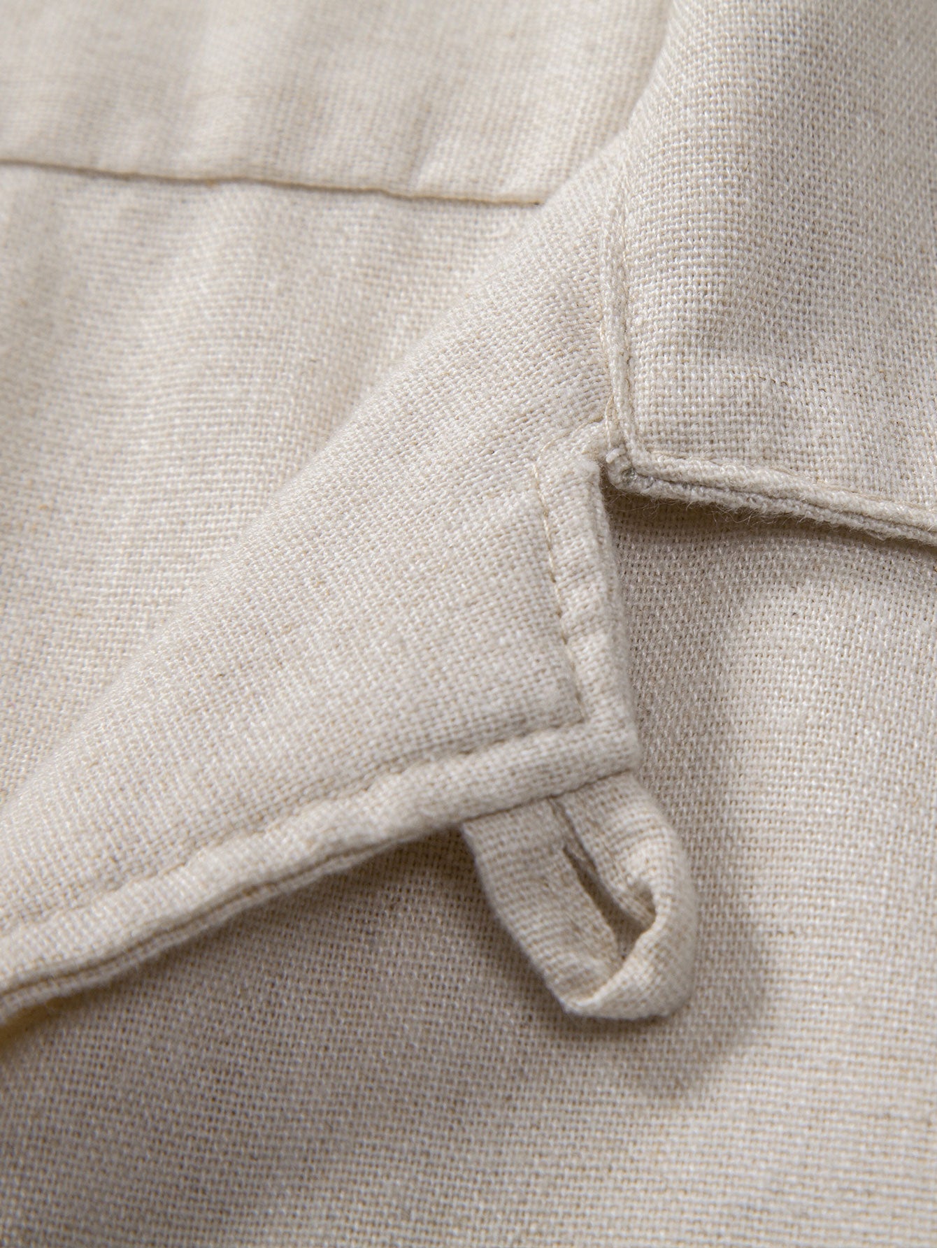 Chemise cubaine boutonnée en lin avec poches pour homme - tenues de vacances d'été