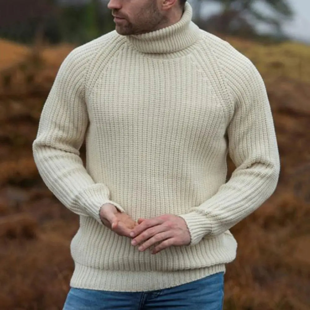 Aubin - Pull à col roulé chaud pour hommes, parfait pour l'hiver et les journées fraîches