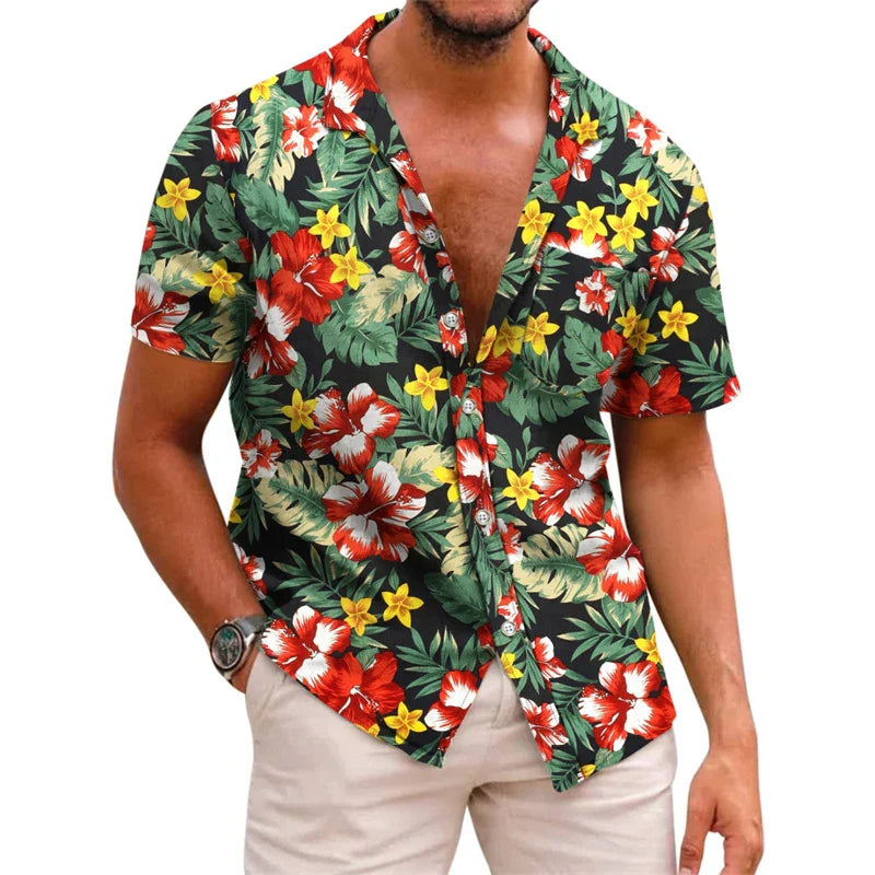 Bartholomew - Chemisier fleuri pour homme