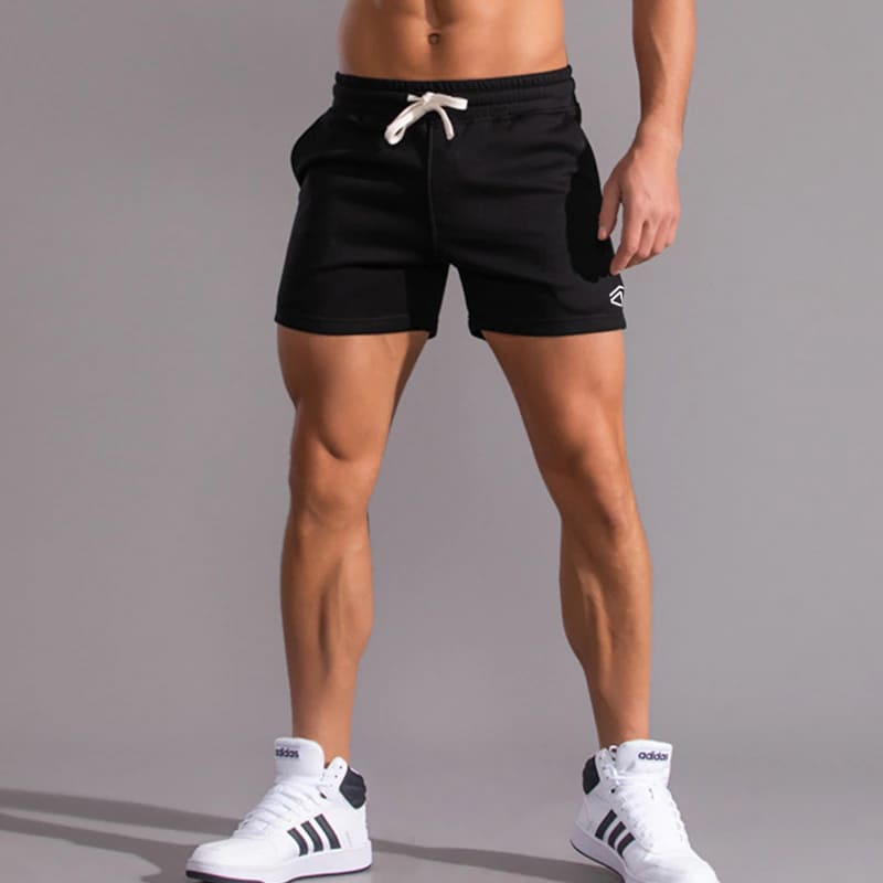 Short de sport en coton – Vêtements d'entraînement athlétiques confortables pour hommes