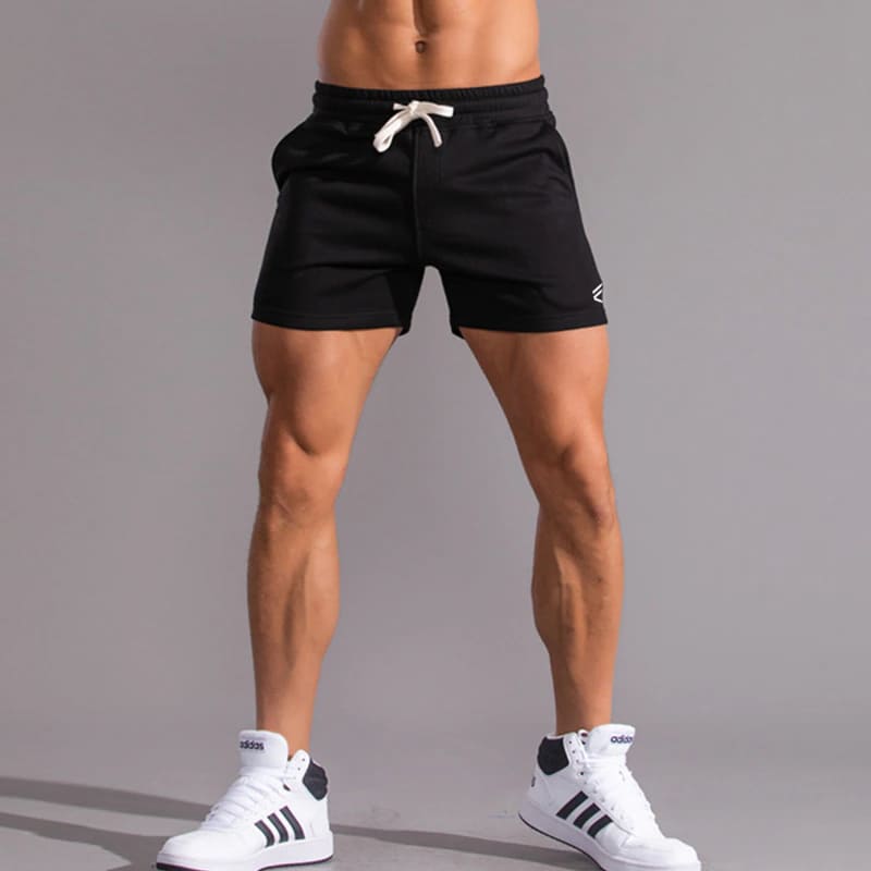Short de sport en coton – Vêtements d'entraînement athlétiques confortables pour hommes