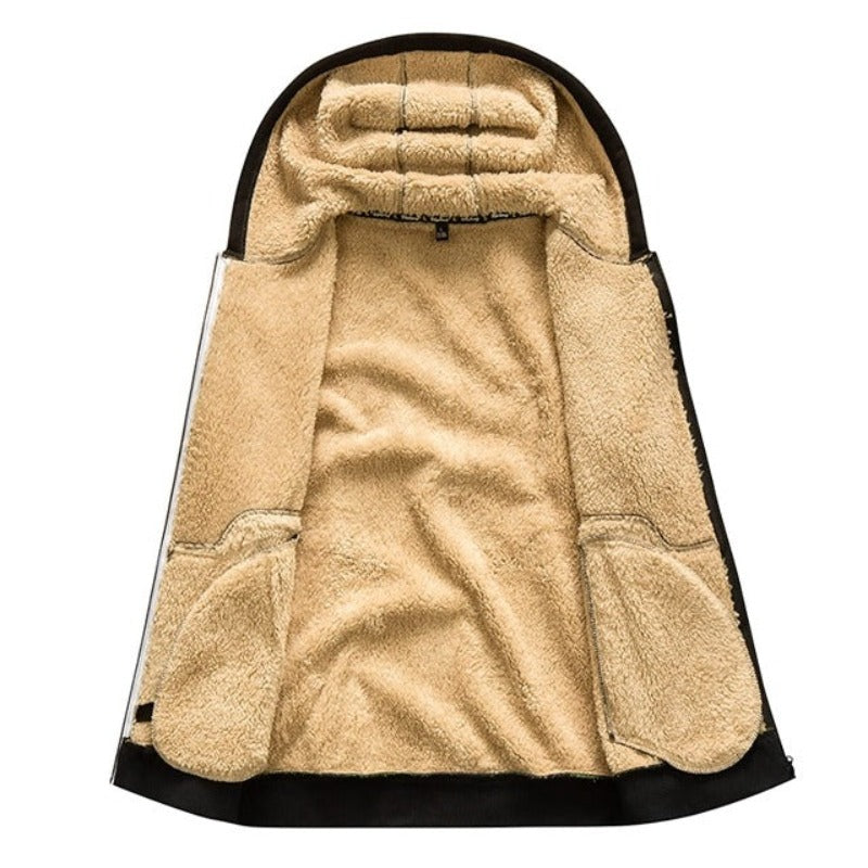 Cardigan à capuche en laine