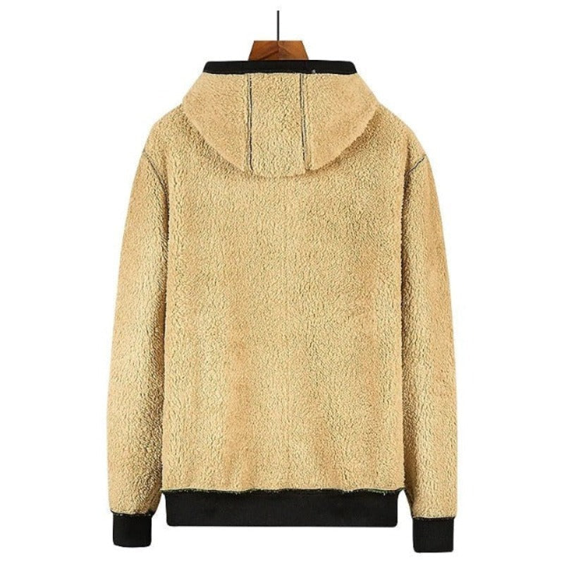 Cardigan à capuche en laine