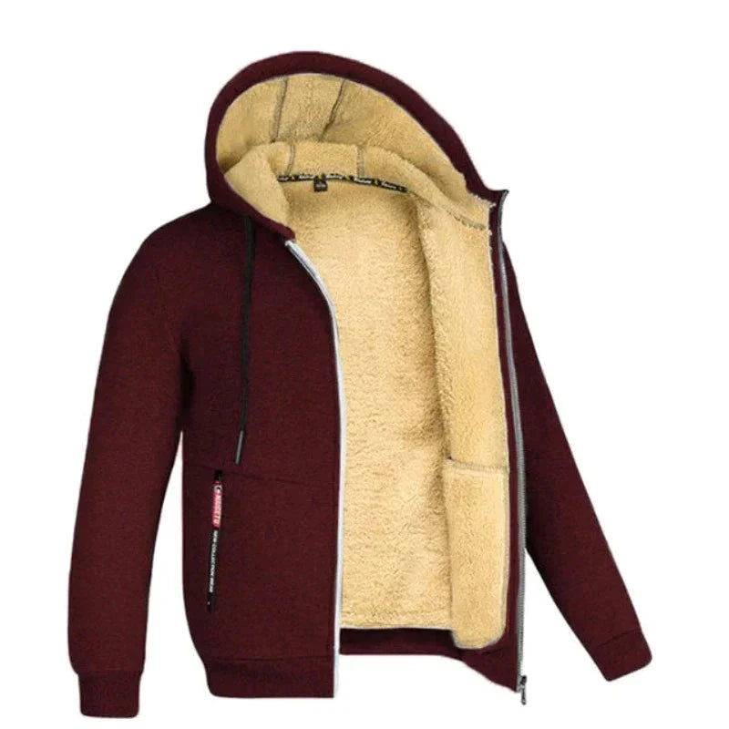 Cardigan à capuche en laine