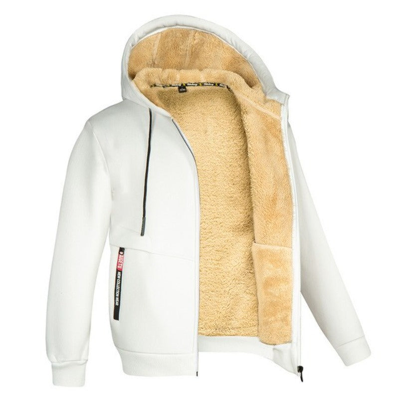 Cardigan à capuche en laine