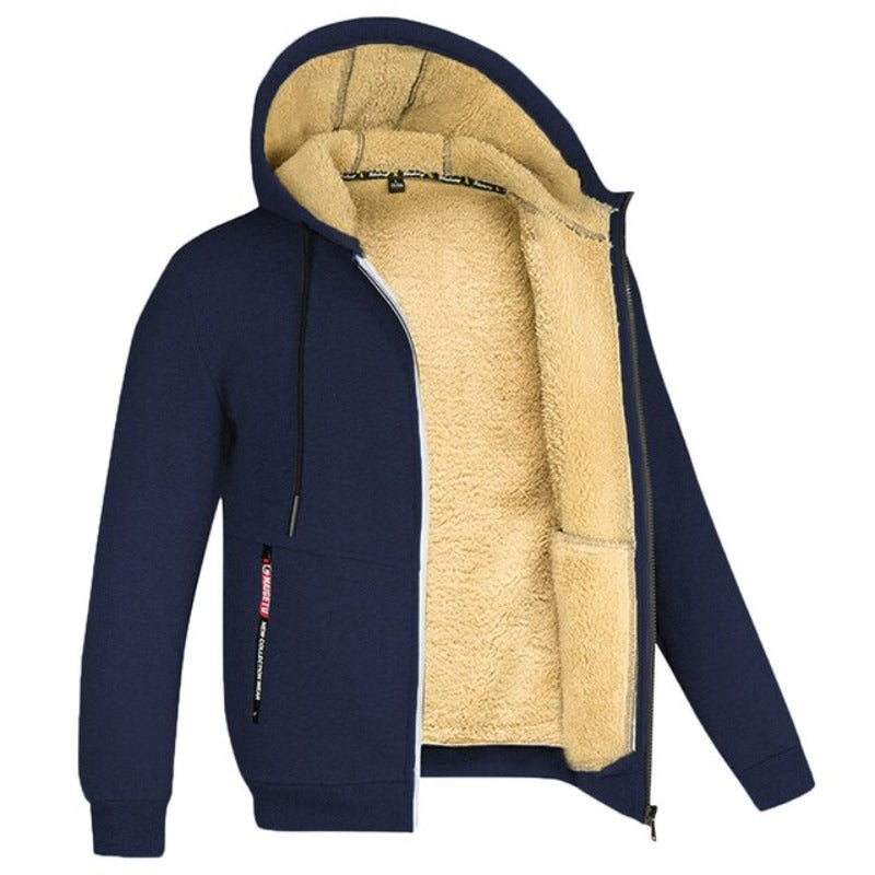 Cardigan à capuche en laine