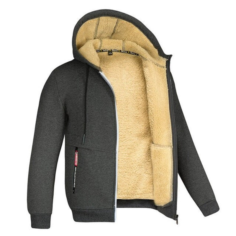 Cardigan à capuche en laine