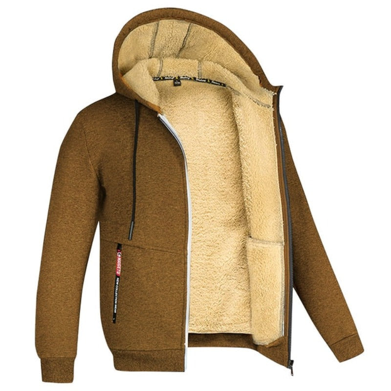 Cardigan à capuche en laine