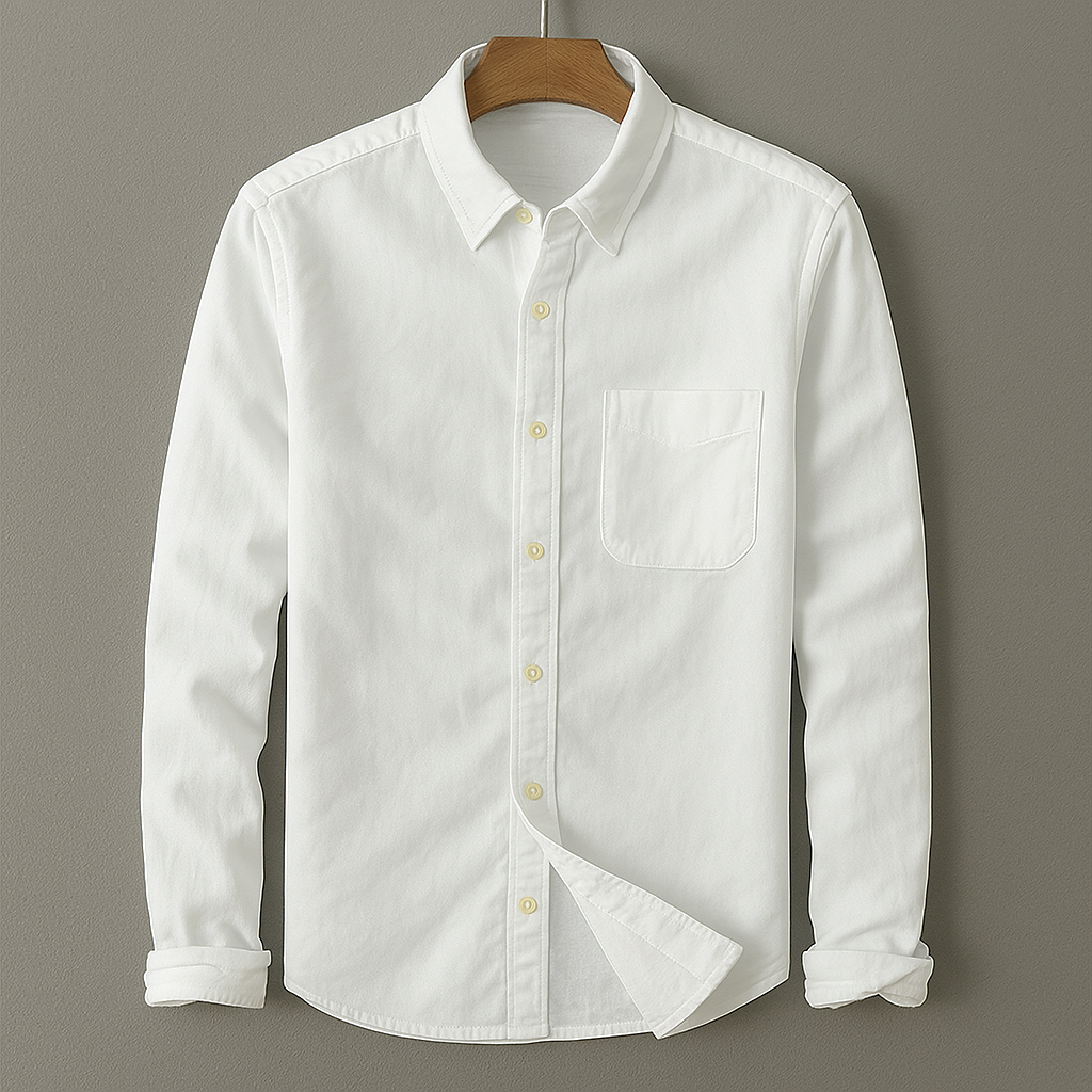 Chemise Homme en Coton-Lin à Manches Longues – Légère et Décontractée