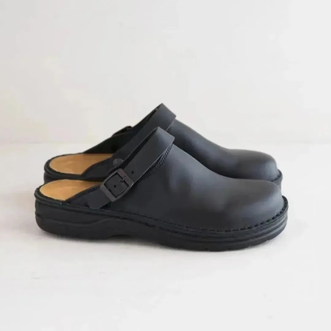 Chaussons homme Lars – Chaussons élégants en cuir, confort premium