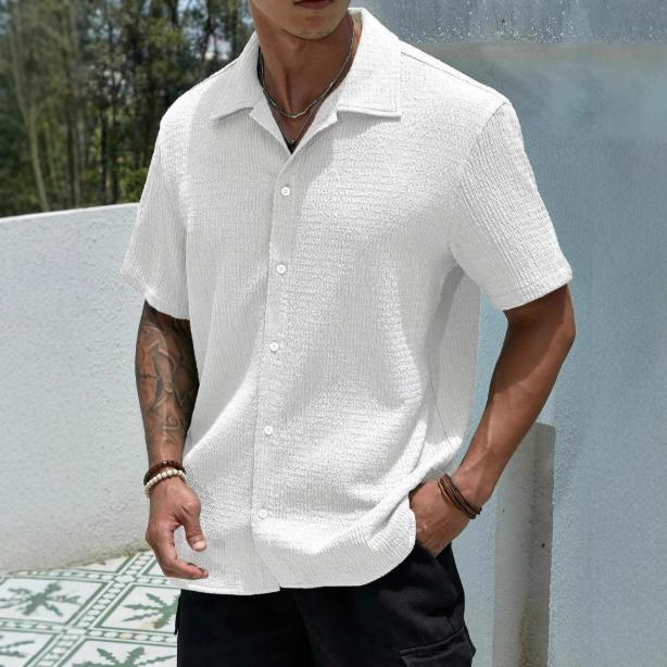 Chemise Casual à Manches Courtes pour Homme – Style Léger Boutonné