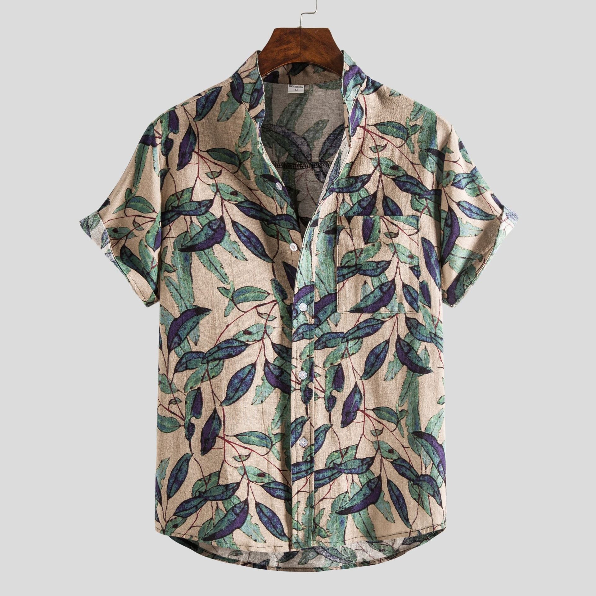Chemise à manches courtes pour homme – Style décontracté pour l'été et la plage