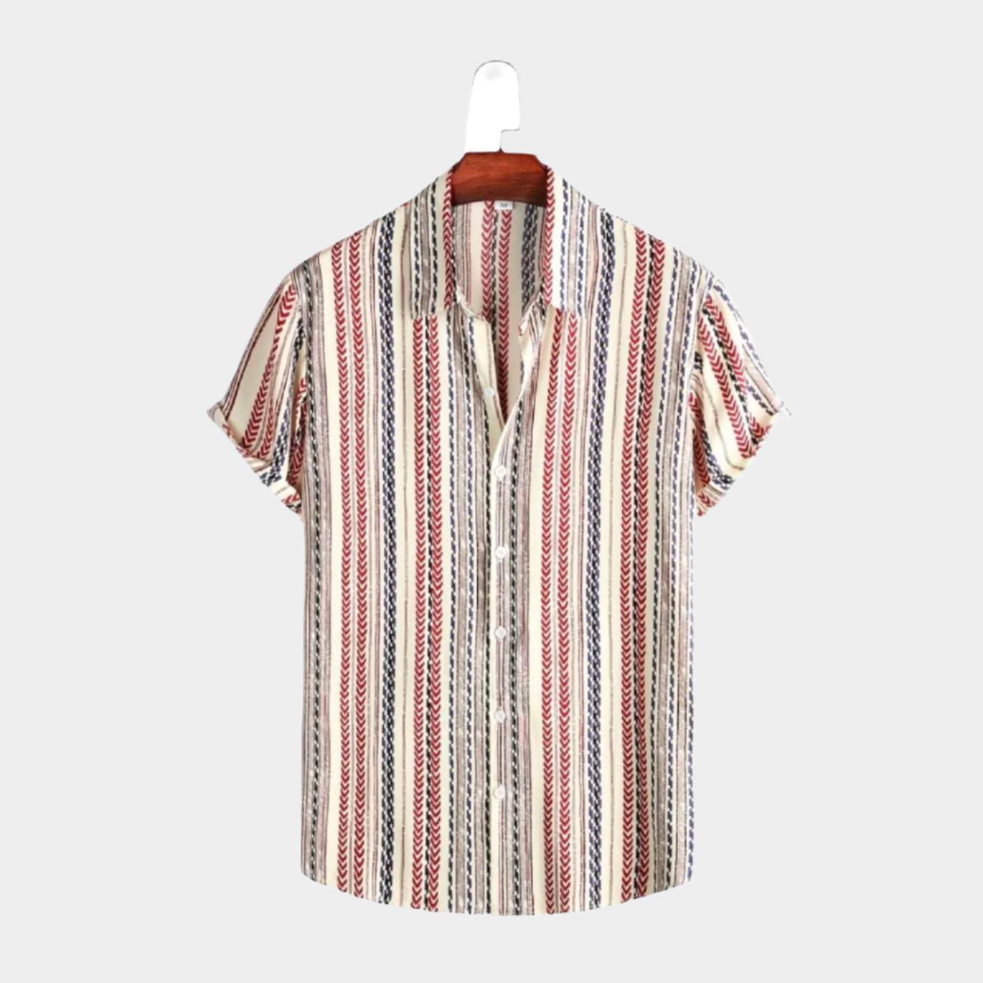 Chemise à rayures asymétriques pour femme – Audacieuse et moderne